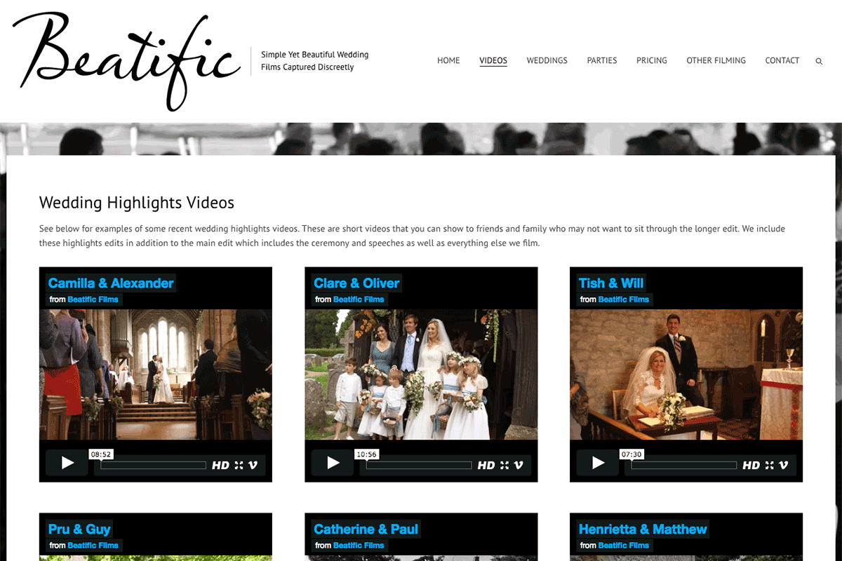 Beatific Films: Video Page